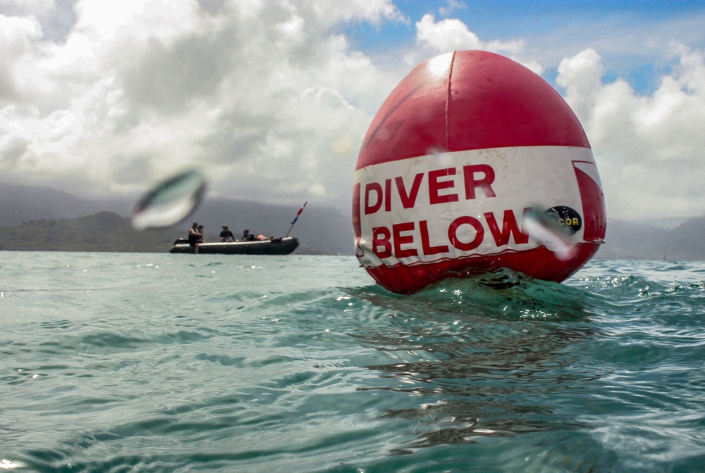 U.S. Marines conduct dive operations