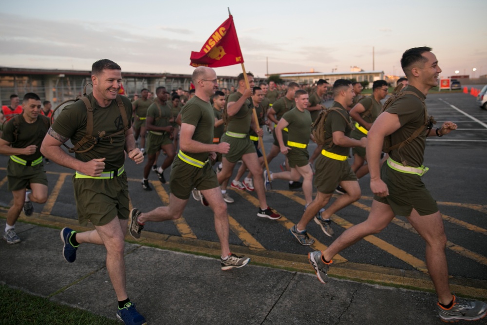 Combat Logistics Battalion 31 conducts run for battalion PT