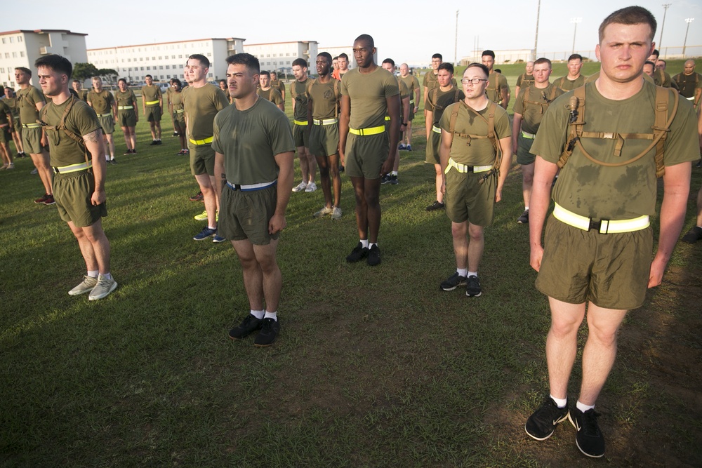 Combat Logistics Battalion 31 conducts run battalion PT