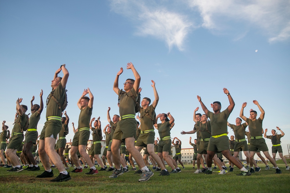 Combat Logistics Battalion 31 conducts run battalion PT