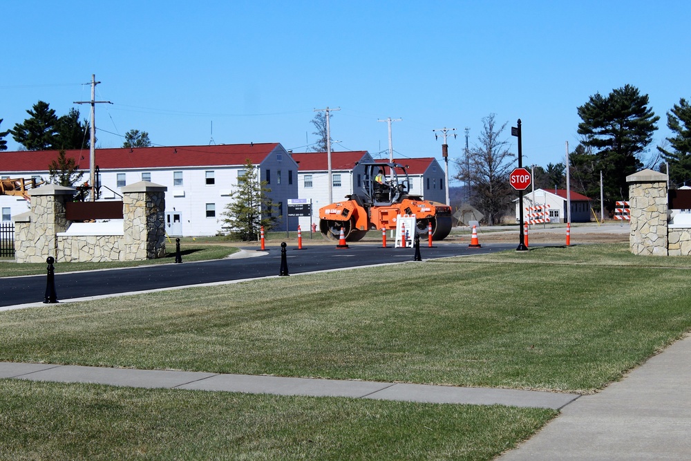 Road paving at Fort McCoy