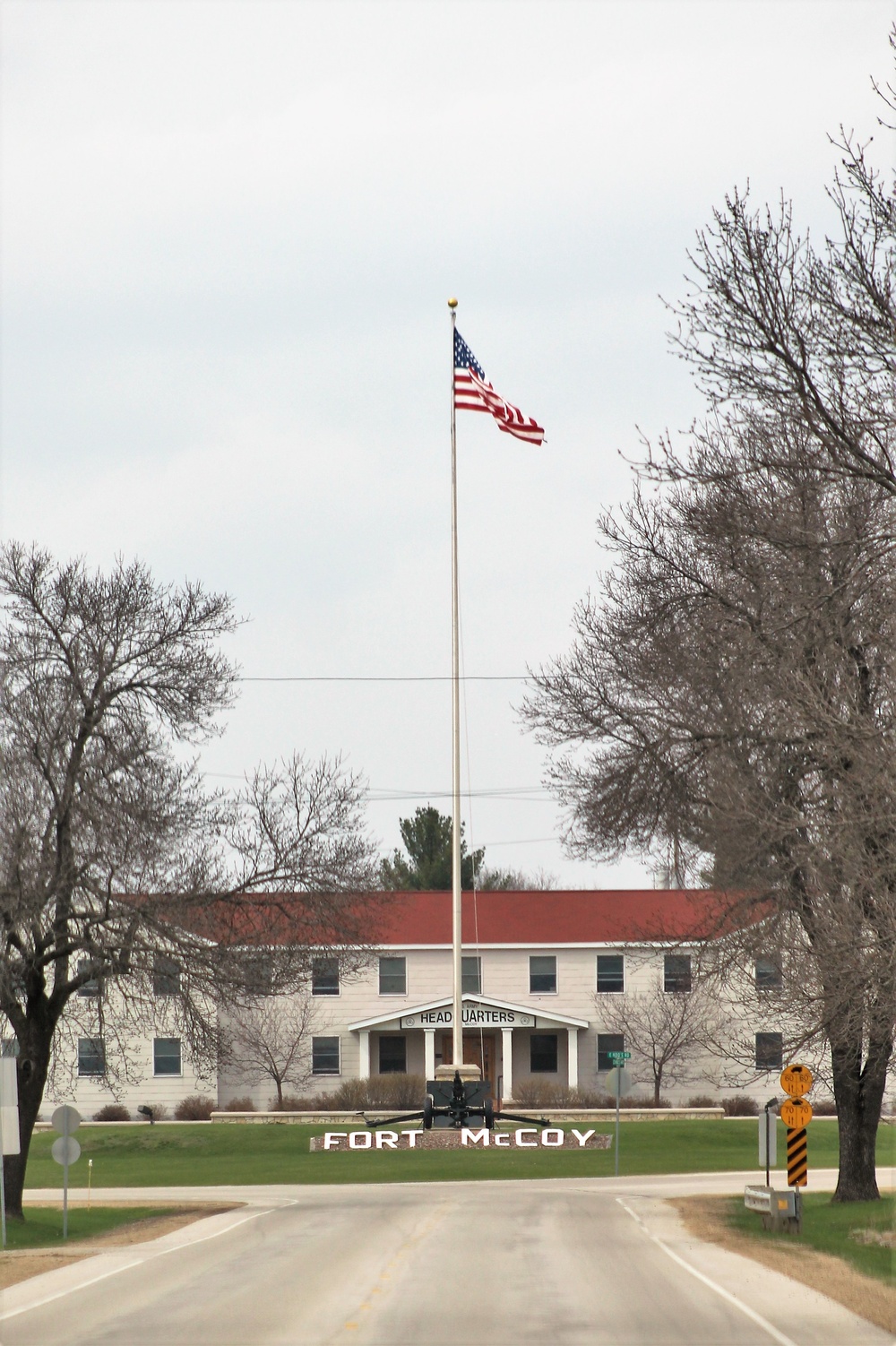 American Flag and Fort McCoy