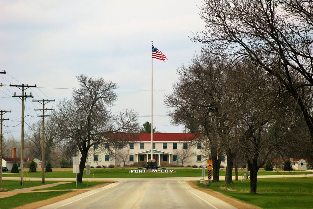 American Flag and Fort McCoy