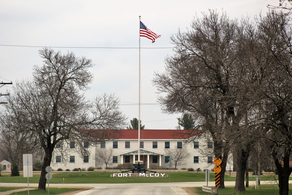 American Flag and Fort McCoy