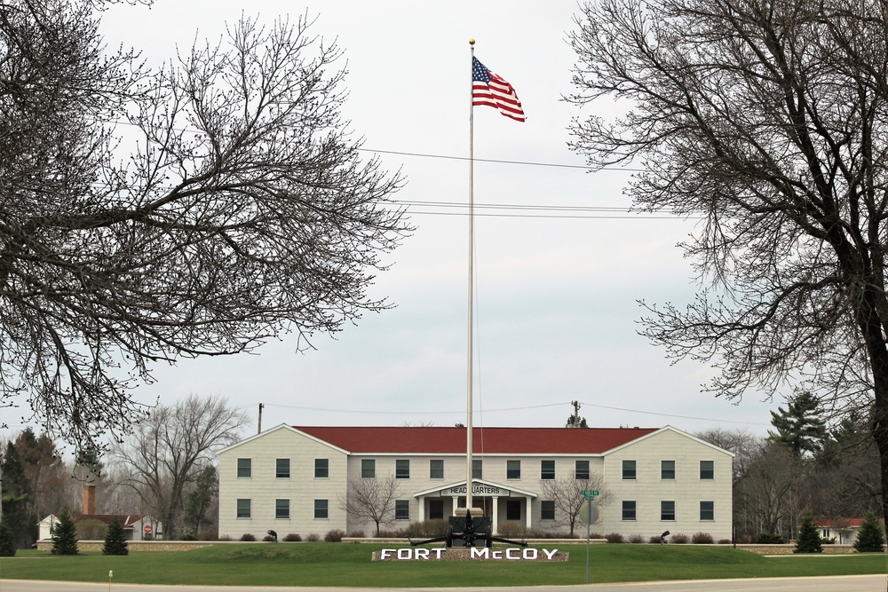 American Flag and Fort McCoy