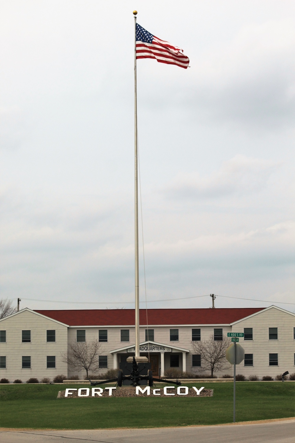 American Flag and Fort McCoy