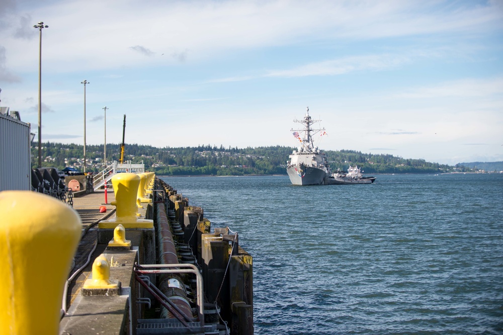 USS Sampson returns from deployment