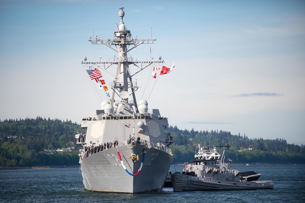 USS Sampson returns from deployment