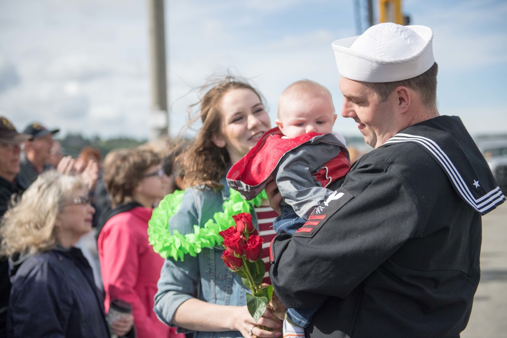 USS Sampson returns from deployment