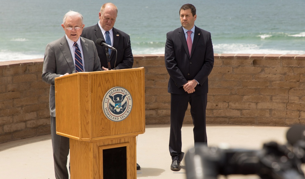 AG Jeff Sessions visits San Diego border wall project
