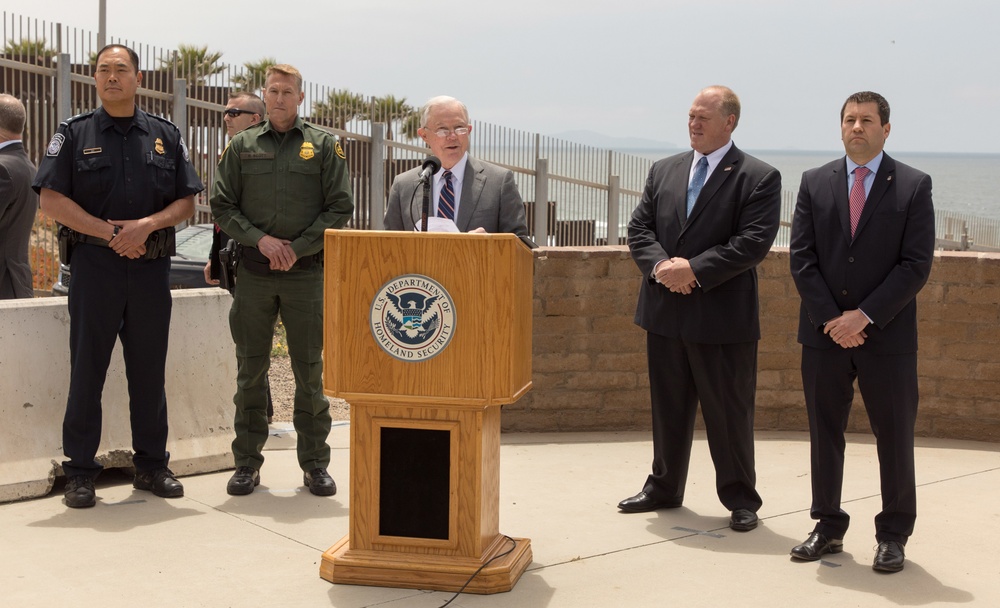 AG Jeff Sessions visits San Diego border wall project