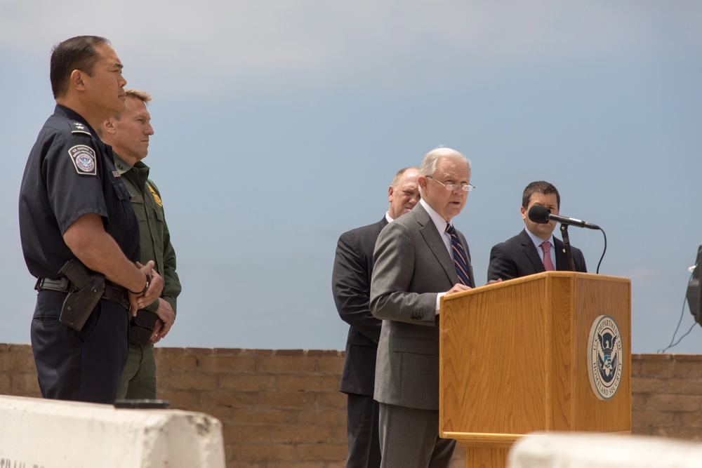 AG Jeff Sessions visits San Diego border wall project