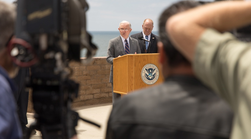 AG Jeff Sessions visits San Diego border wall project