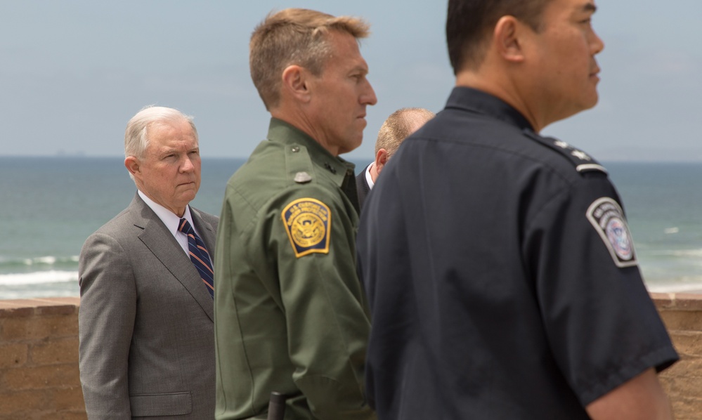 AG Jeff Sessions visits San Diego border wall project