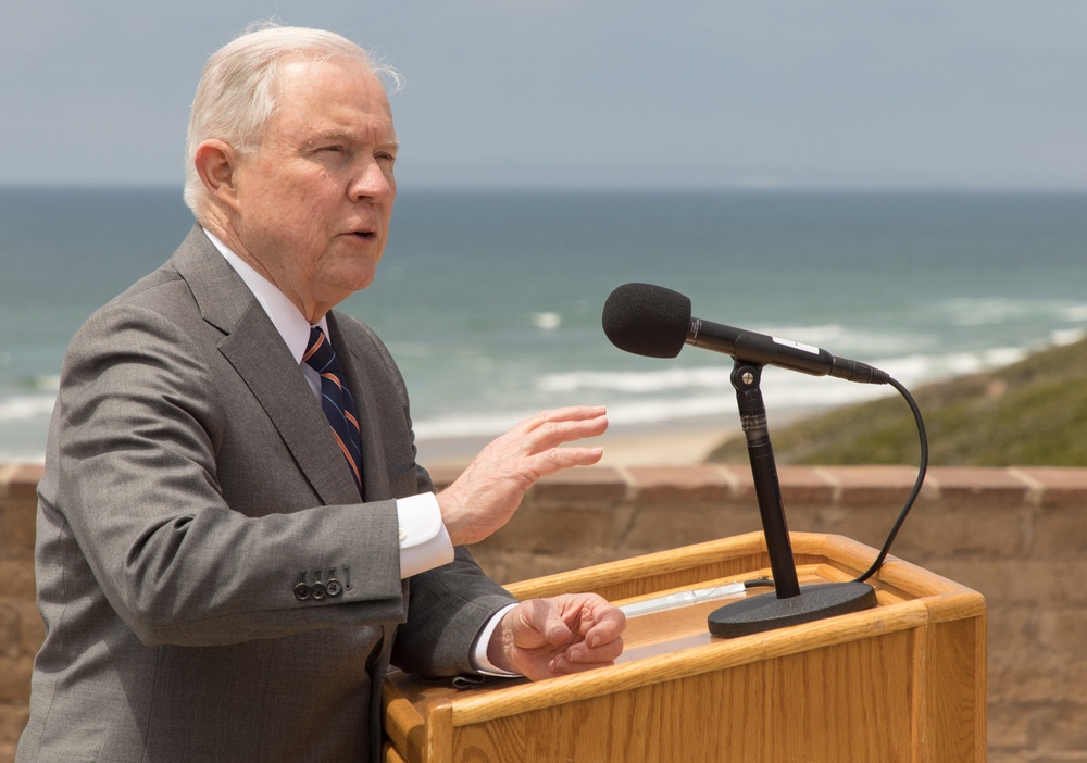 AG Jeff Sessions visits San Diego border wall project