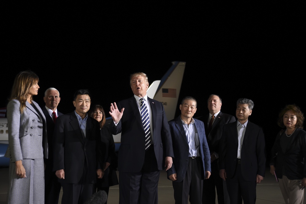 89th Airlift Wing transports freed American detainees from North Korea