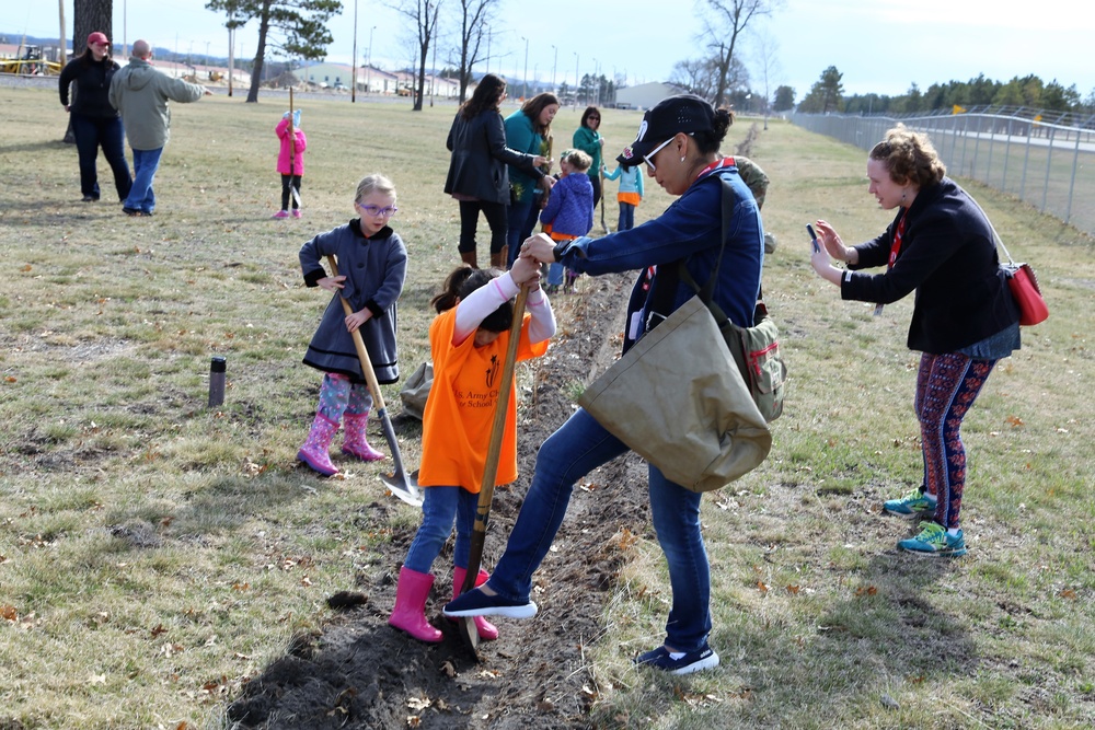 Community plants trees for 30th Arbor Day observance at Fort McCoy