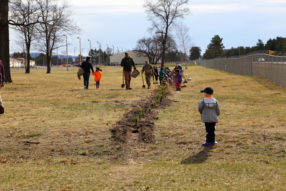 Community plants trees for 30th Arbor Day observance at Fort McCoy