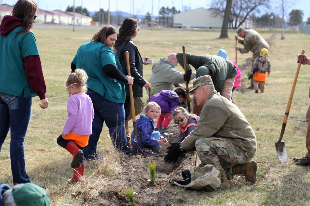 Community plants trees for 30th Arbor Day observance at Fort McCoy