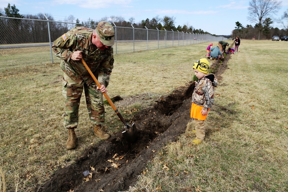 Community plants trees for 30th Arbor Day observance at Fort McCoy