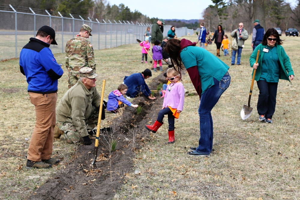 Community plants trees for 30th Arbor Day observance at Fort McCoy