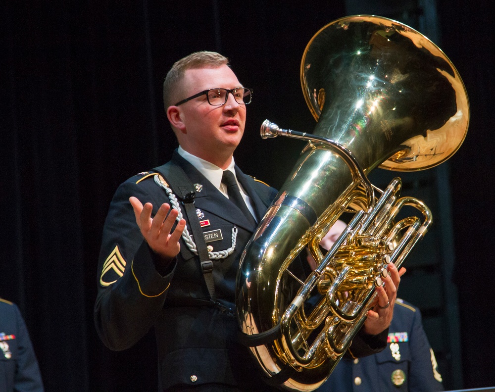 Army band performs for students in Jordan