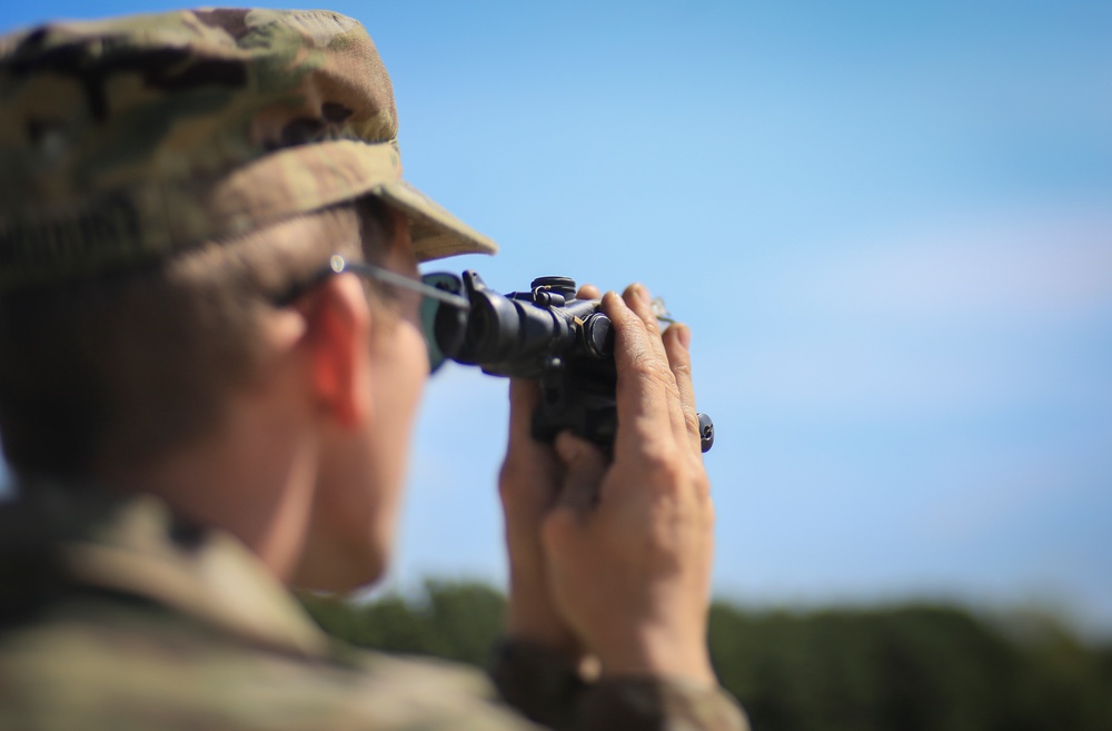 Infantry Advanced Leader Course students perform marksman fundamentals