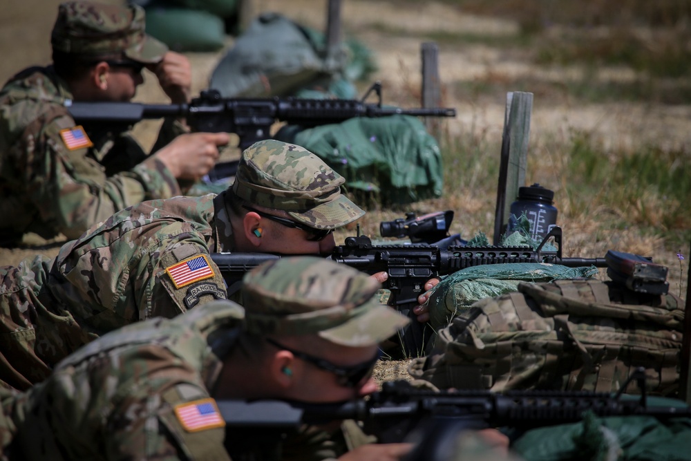 Infantry Advanced Leader Course students perform marksman fundamentals