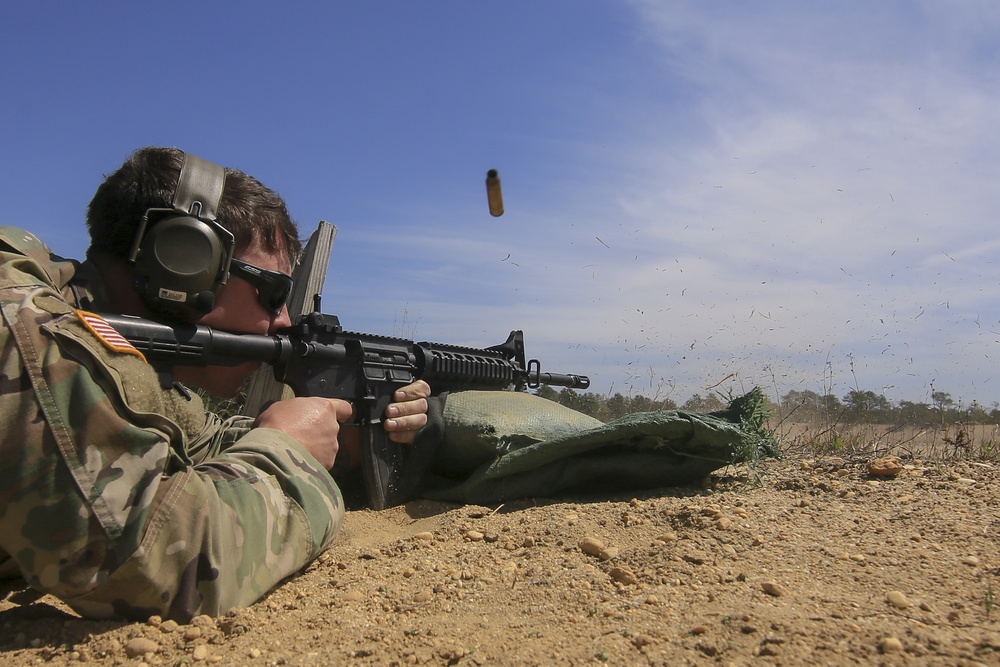 Infantry Advanced Leader Course students perform marksman fundamentals