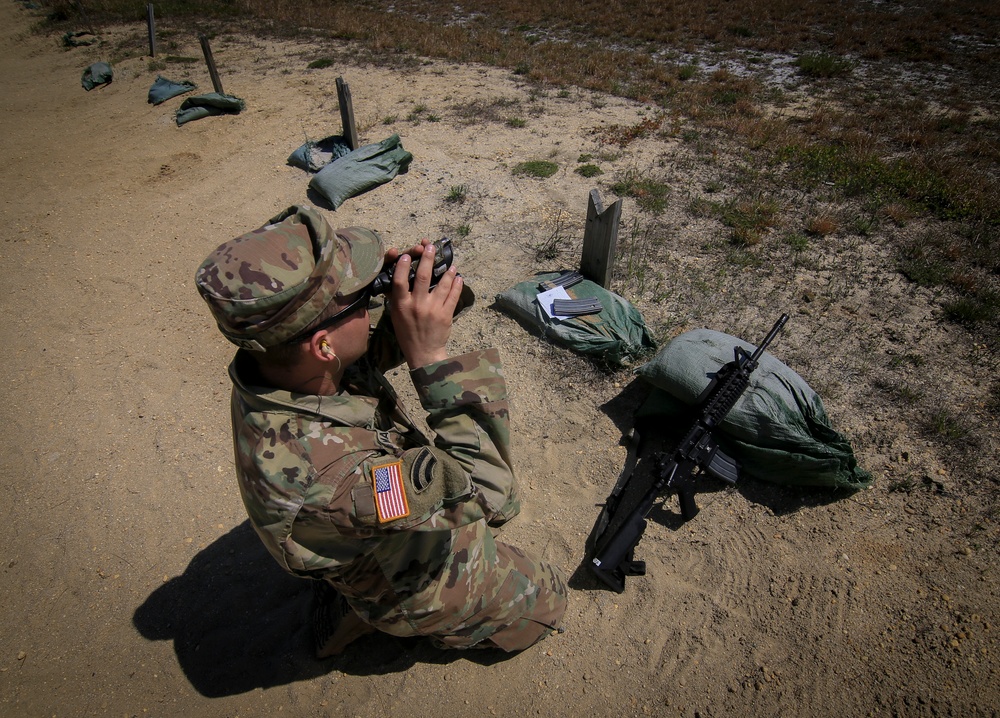 Infantry Advanced Leader Course students perform marksman fundamentals