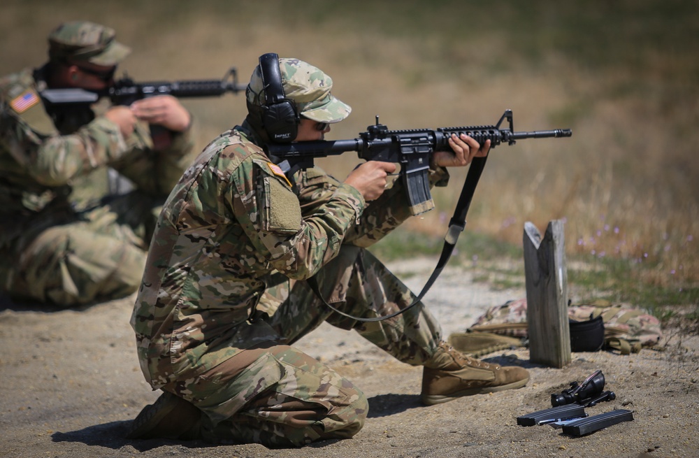 Infantry Advanced Leader Course students perform marksman fundamentals