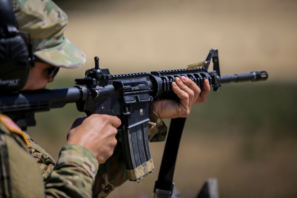Infantry Advanced Leader Course students perform marksman fundamentals