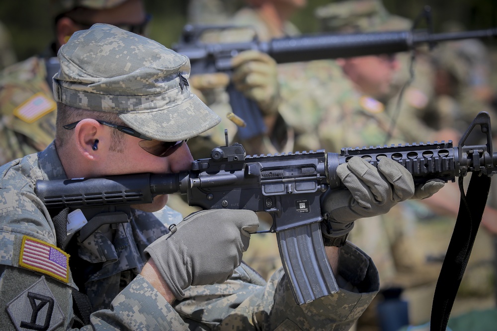 Infantry Advanced Leader Course students perform marksman fundamentals