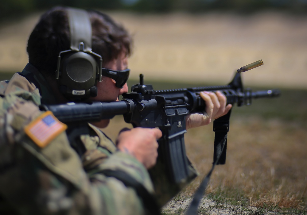 Infantry Advanced Leader Course students perform marksman fundamentals