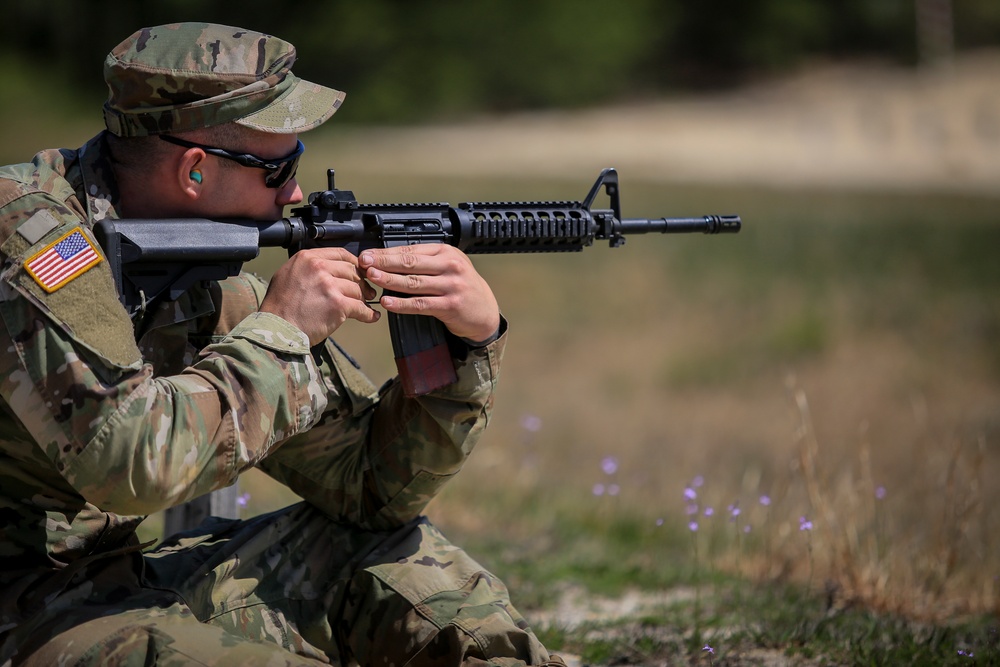 Infantry Advanced Leader Course students perform marksman fundamentals