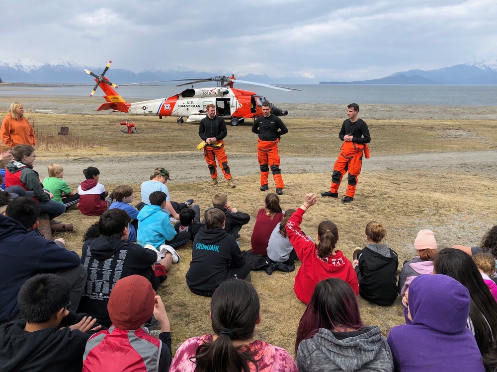 Coast Guard Air Station Sitka crew visits Echo Ranch Bible Camp