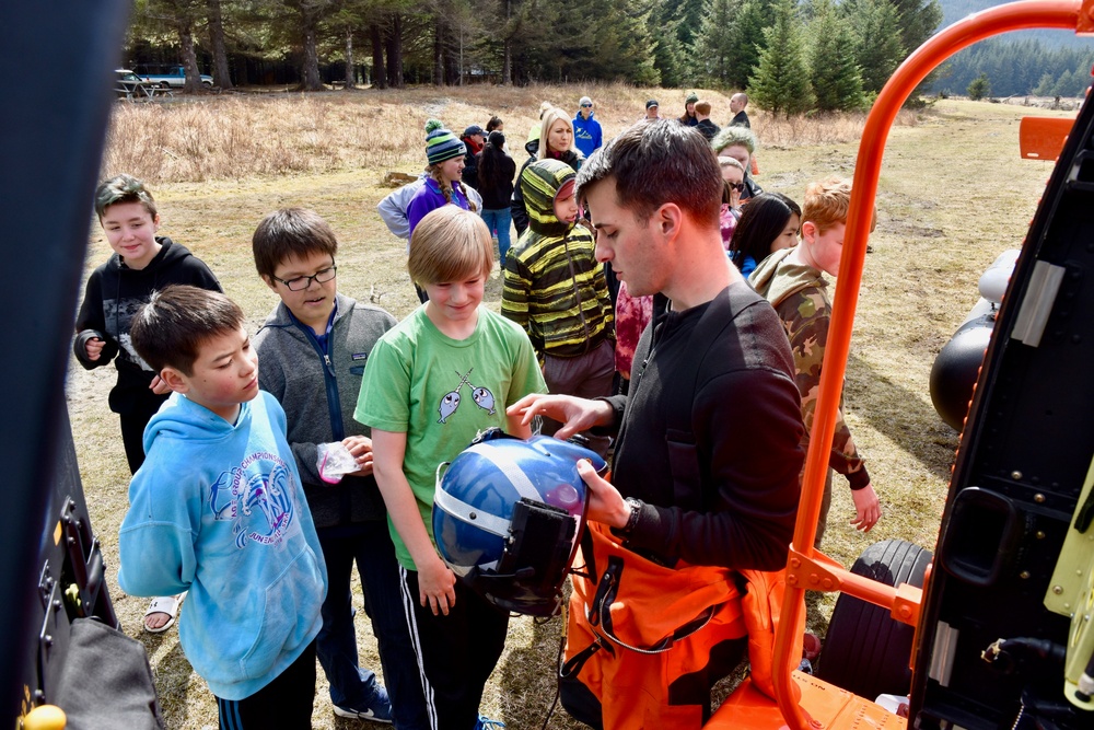 Coast Guard Air Station Sitka crew visits Echo Ranch Bible Camp