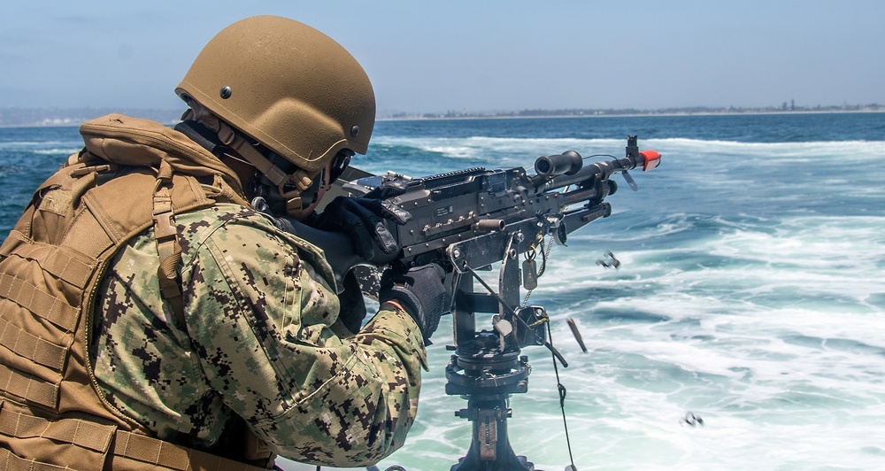 Mark VI Patrol Boats underway during Unit Level Training