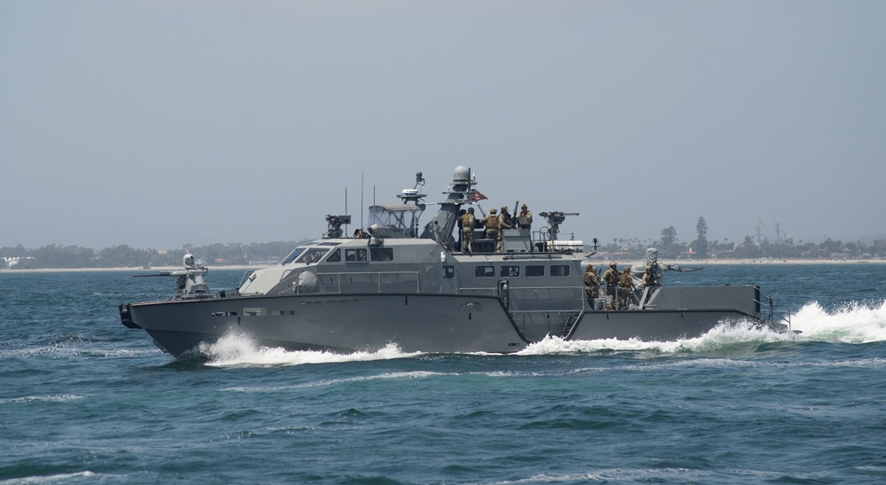 Mark VI Patrol Boats Underway during Unit Level Training