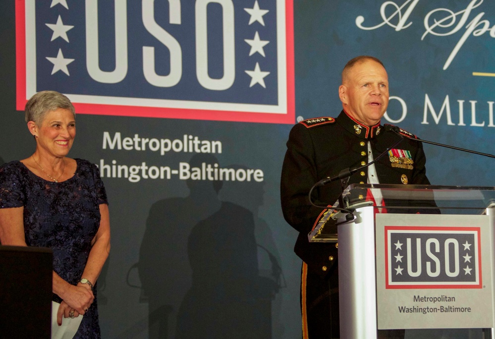 CMC and Mrs. Neller Attend USO Military Spouse Dinner