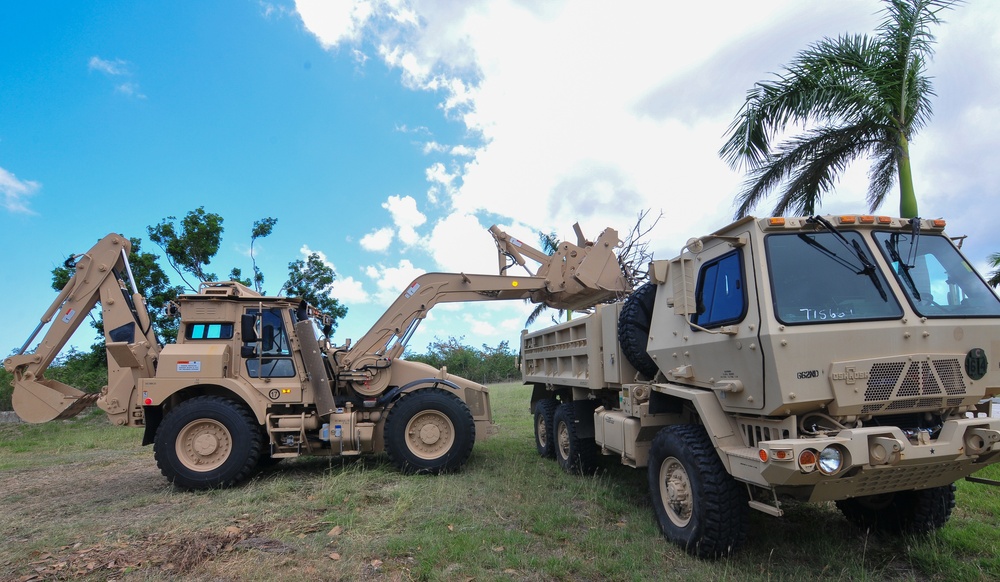 Soldiers conduct general maintenance of  VING grounds