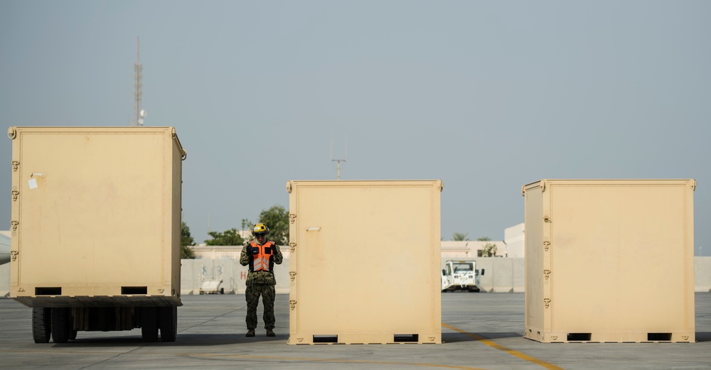 816th EAS flies cargo around the AOR