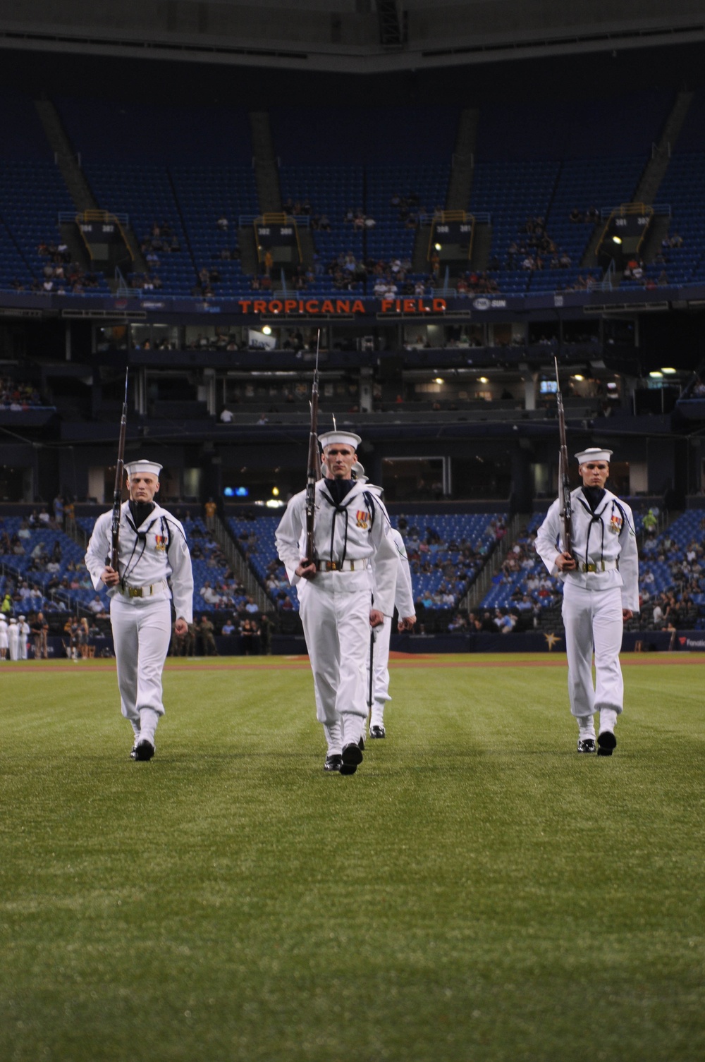 U.S. Navy Ceremonial Guard Drill Team at Tampa Bay Rays Game