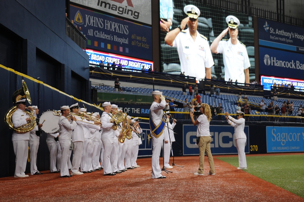 The Tampa Bay Rays host Navy week Event