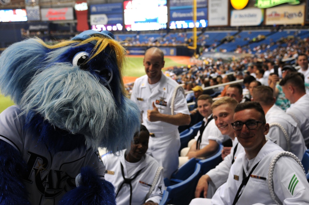 DVIDS - Images - The Tampa Bay Rays Mascot poses with US Navy Sailors  [Image 3 of 4]