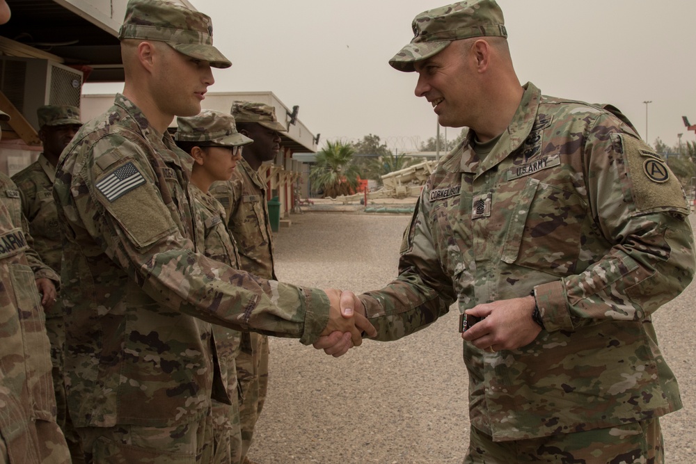 DVIDS - Images - CSM Cornelison visits Camp Patriot [Image 1 of 9]