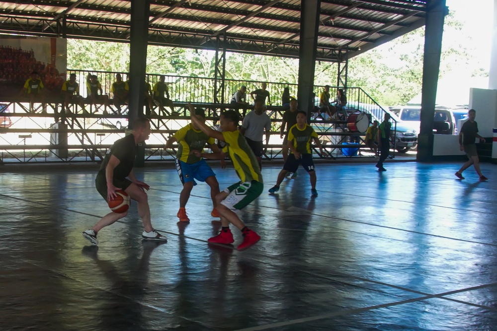 Balikatan 18: U.S. Marines and Airmen Play Basketball With Philippine Army Soldiers