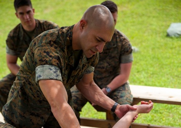 Marines prepare for opening of the CCU aboard Camp Hansen