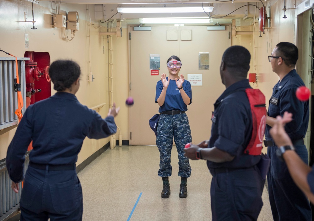 Service members aboard USNS Mercy participate in DAPA event