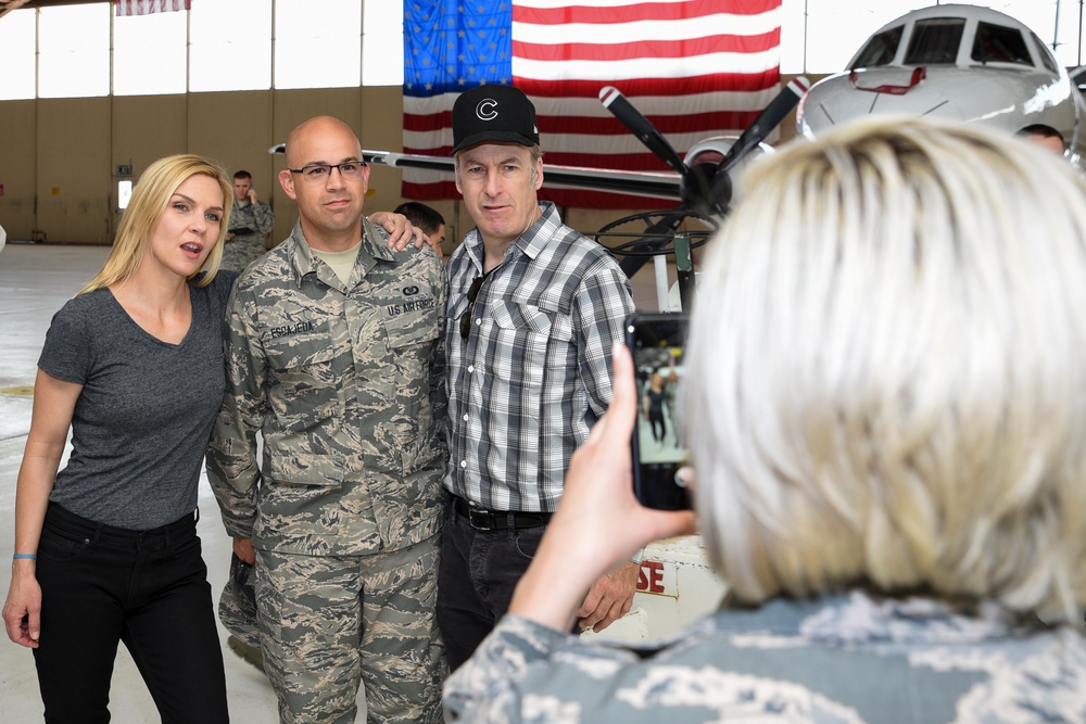 Better Call Saul Cast Visits Airmen in the 150th Special Operations Wing